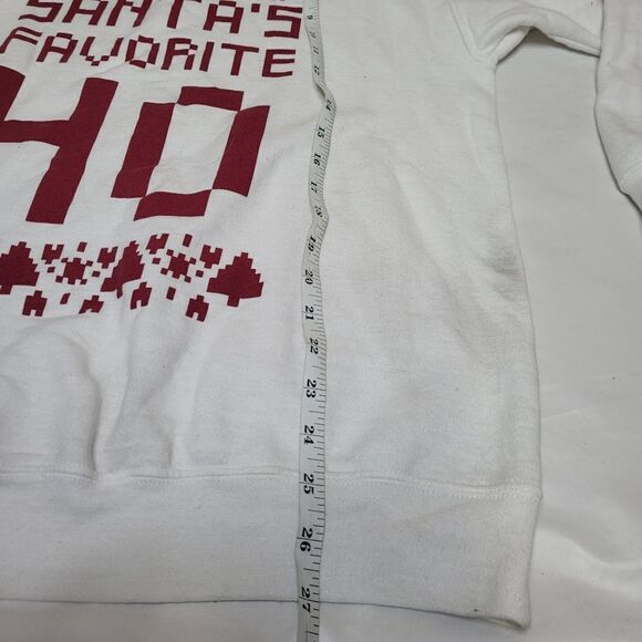 TEESPRING Santa's Favorite Ho‎ white crew neck sweatshirt unisex M - Picture 9 of 9
